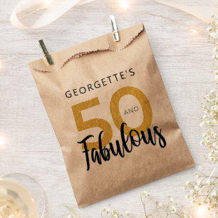Sachets En Papier 50e fête d'anniversaire 50 et fabuleux Personnalis
