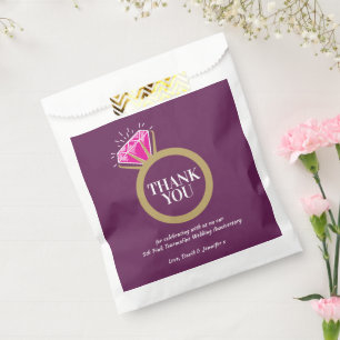 Sachets En Papier 5e anniversaire mariage tourmaline rose