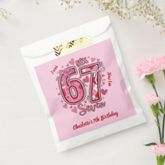 Sachets En Papier 6 7 Six Seven Meme Trend Pink Girls 7th Birthday