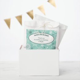 Sachets En Papier 6e Anniversaire sur le thème du flocon de neige Tu