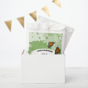 Sachets En Papier 7e anniversaire Monarch Butterfly Green