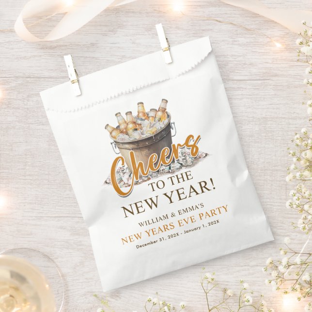 Sachets En Papier À la fête du Nouvel An  (Coupé)