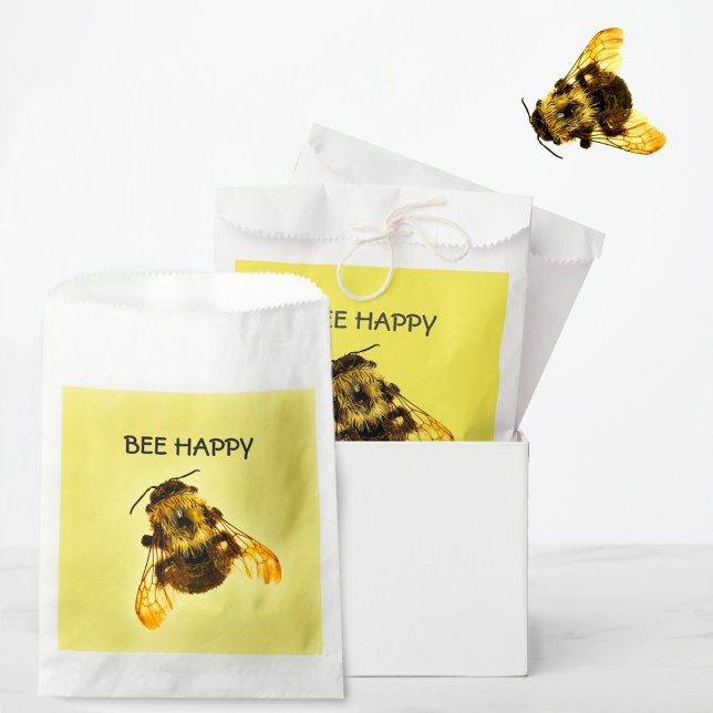 Sachets En Papier Abee Joyeux Bumblebee Jaune (Créateur téléchargé)