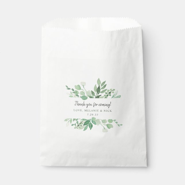 Sachets En Papier Accueil mariage verdoyante sac de faveur (Devant)