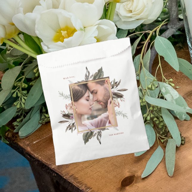 Sachets En Papier Accueil simple du Mariage botanique (Créateur téléchargé)