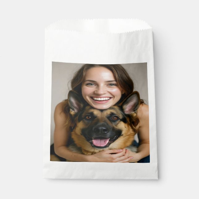 Sachets En Papier Add German Shepherd Photo Personalize (Devant)