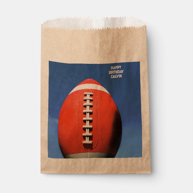 Sachets En Papier Ado Boy Blue Sky Orange Football (Devant)