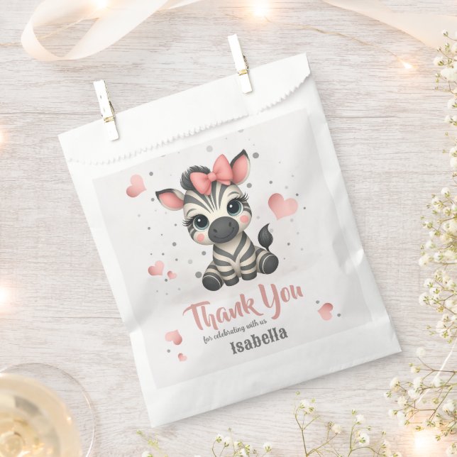 Sachets En Papier Adorable petit zèbre  (Coupé)