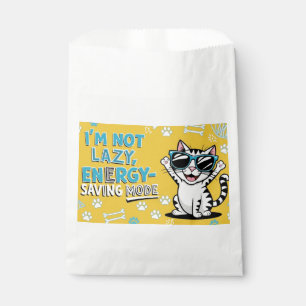 Sachets En Papier Affiche de chat drôle, chat de dessin animé portan