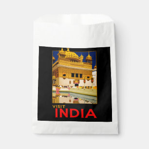 Sachets En Papier Affiche de voyage Inde art indien vintage