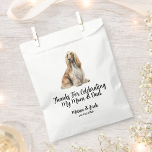 Sachets En Papier Afghan Hound Pet Mariage couleur complète