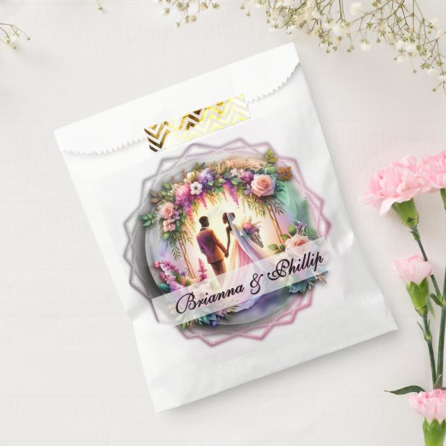 Sachets En Papier African-American Moonlight Wedding Favor Bags (Scellé)