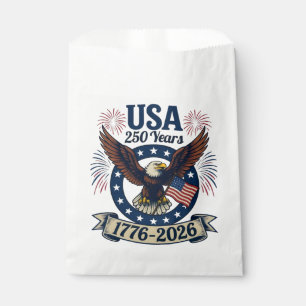 Sachets En Papier Aigle Américain Patriotique 250 Ans 1776-2026