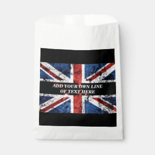 Sachets En Papier Ajouter votre texte sur le drapeau anglais Jeu d'o