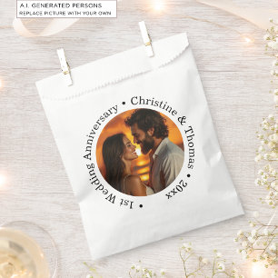 Sachets En Papier Ajoutez votre propre photo de couple pour le 1er a