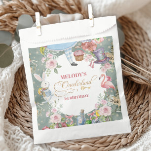 Sachets En Papier Alice au pays des merveilles Vintage 1er anniversa