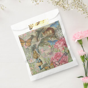 Sachets En Papier Alice Chat du Cheshire Jardin de l'Arbre Wonderlan