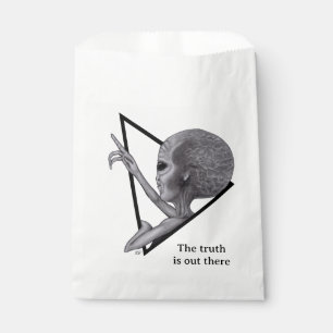 Sachets En Papier Alien gris, la vérité est là