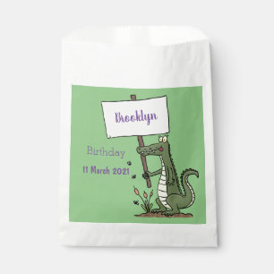 Sachets En Papier Aligator de crocodile drôle avec dessin animé