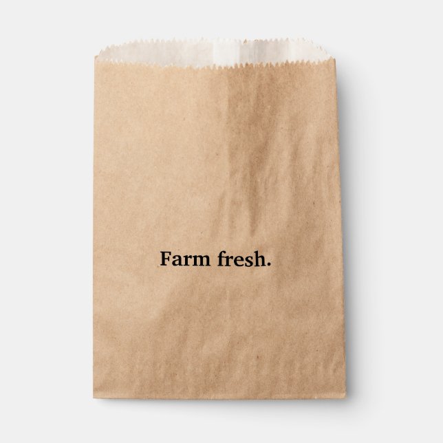Sachets En Papier Aliments locaux frais de ferme (Devant)