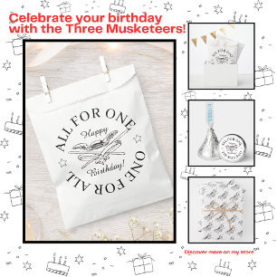 Sachets En Papier All for One for All Musketeer Joyeux anniversaire