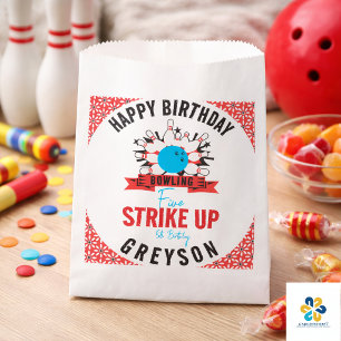 Sachets En Papier Allons jouer au bowling ! Fête d'anniversaire de 5