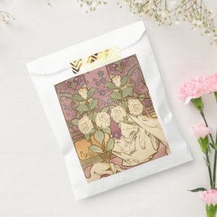 Sachets En Papier Alphonse Mucha Étoiles Élégantes Art Nouveau Camél