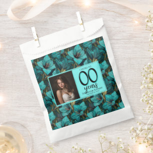 Sachets En Papier Amaryllis Floral Joyeux Anniversaire Contemporain