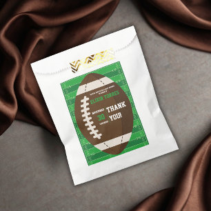 Sachets En Papier American Football Brown & Green Color Baby shower