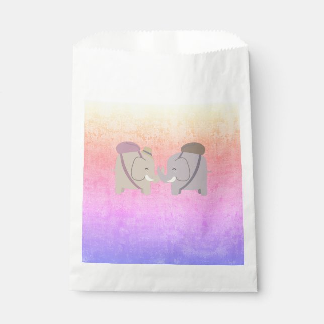 Sachets En Papier amis éléphant (Devant)