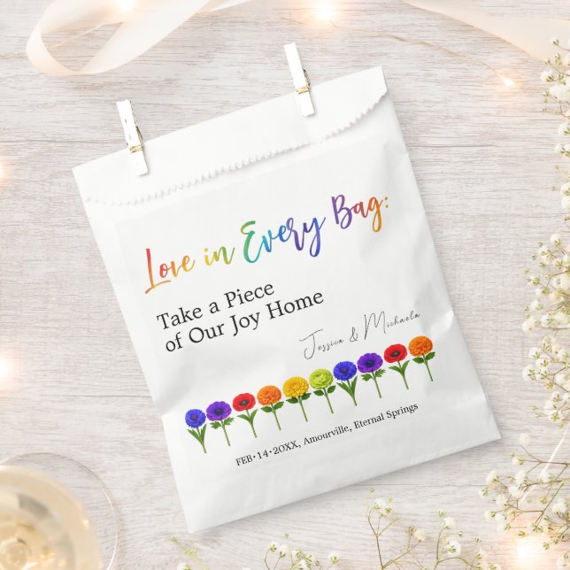 Sachets En Papier 🌈💍 Amour dans chaque sac Flourish Ensemble  (Coupé)