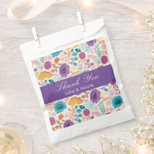 Sachets En Papier Amour Fleurissant Floral Romantique Rose Violet Ma