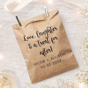 Sachets En Papier amour rire et régal pour après mariage doux