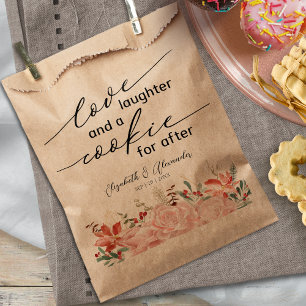 Sachets En Papier Amour rire et un biscuit pour après Mariage