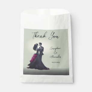 Sachets En Papier Amoureux Gothiques Romantiques Élégant Merci
