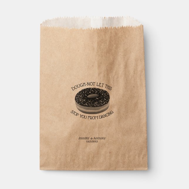 Sachets En Papier Amusant Mariage moderne Donut (Devant)