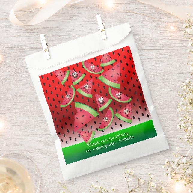 Sachets En Papier Amusant visage Watermelon Design (Coupé)