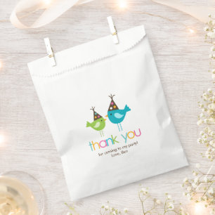 Sachets En Papier Amusants oiseaux colorés fête d'anniversaire