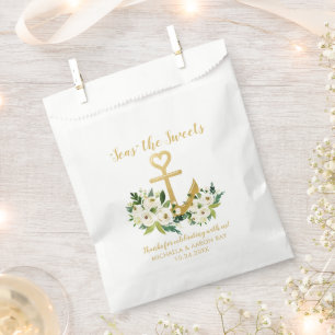 Sachets En Papier Ancre Mariage nautique Traite romantique et