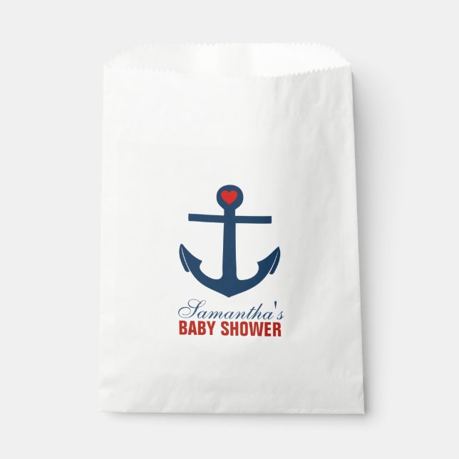 Sachets En Papier Ancre rouge et bleue (Devant)