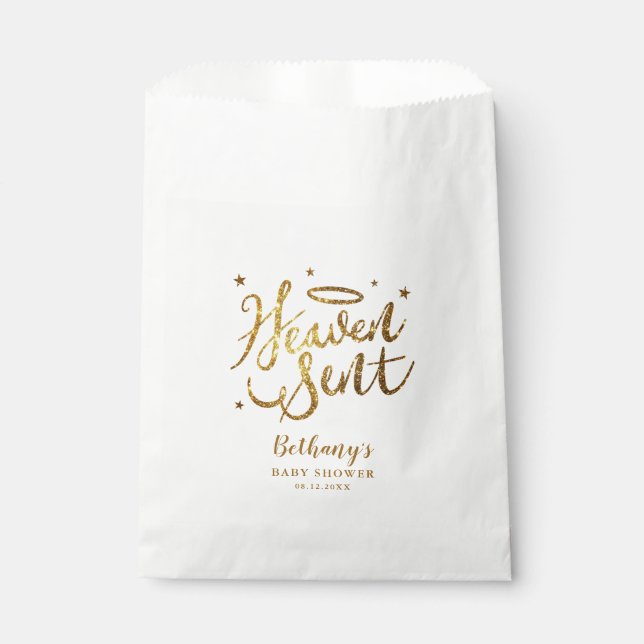 Sachets En Papier Angel Thème Ciel Envoyé Baby shower (Devant)