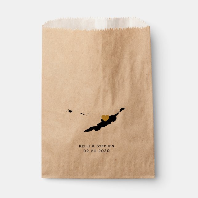 Sachets En Papier Anguilla Wedding Favor Treat Sacks, Carte Cadeaux  (Devant)