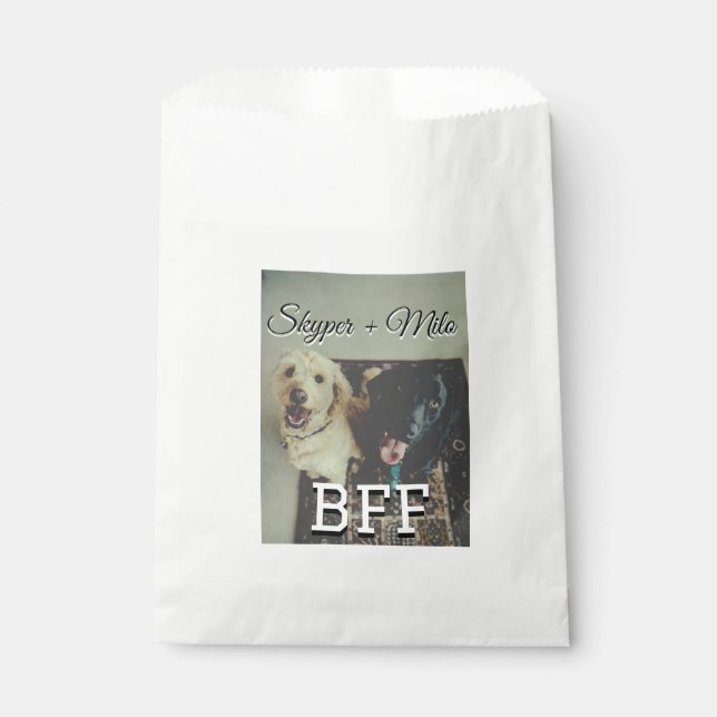 Sachets En Papier Animaux de compagnie amis besties ajouter nom anim (Devant)