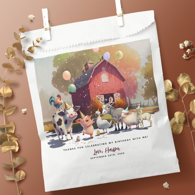 Sachets En Papier Animaux de ferme Anniversaire Fête Favoriser Sac (Créateur téléchargé)