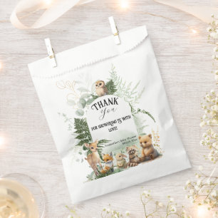 Sachets En Papier Animaux de la forêt Baby shower de la forêt