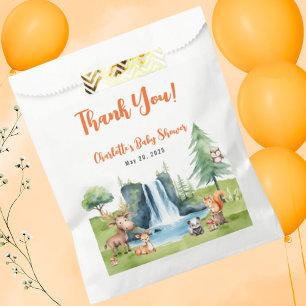 Sachets En Papier Animaux de la forêt Merci Baby Shower