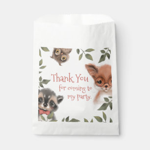 Sachets En Papier Animaux des bois Merci de fête d'anniversaire