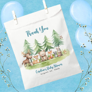Sachets En Papier Animaux mignons de la forêt pour la fête de naissa
