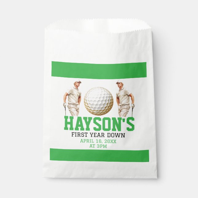 Sachets En Papier Année Après Année, Golf ! 1ère fête d'anniversaire (Devant)