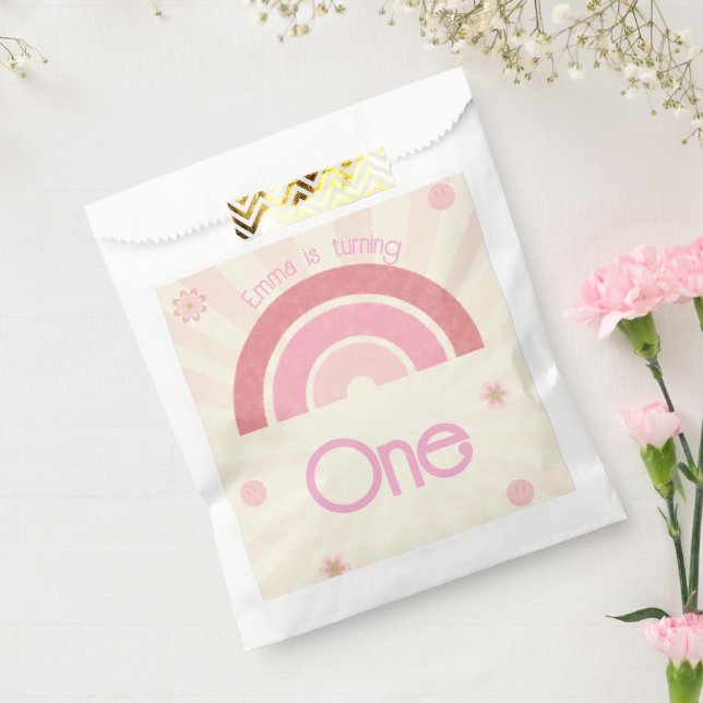 Sachets En Papier Anniversaire arc-en-ciel (Scellé)